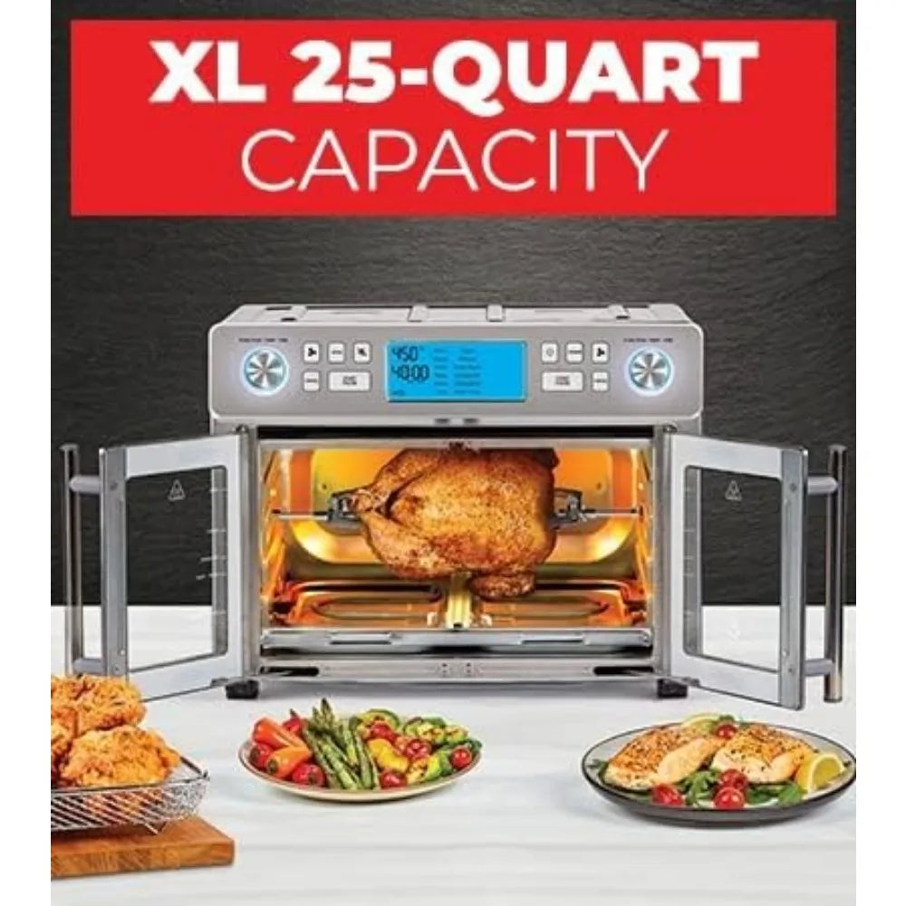 Double zone air fryer oven combination with French door, - My Special Palace