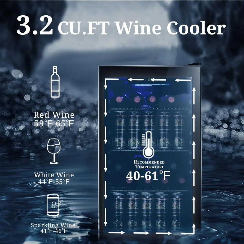 Wine Refrigerator, 26 Bottle 125 Can, - My Special Palace