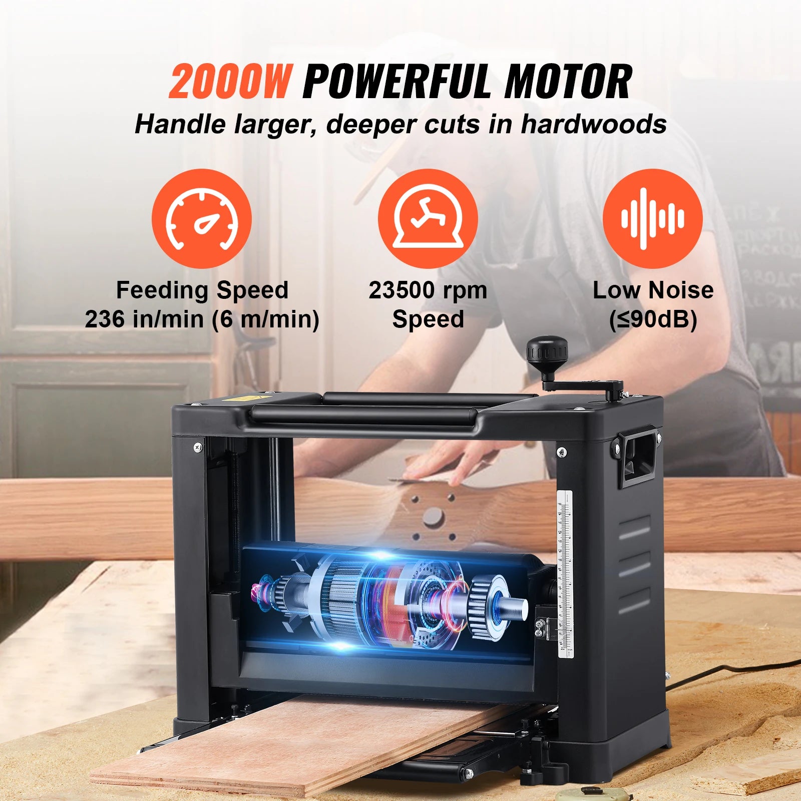 13inch Benchtop Planer with Two-Blades - My Special Palace