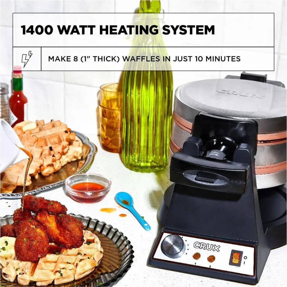 Double Rotating Belgian Waffle Maker, - My Special Palace