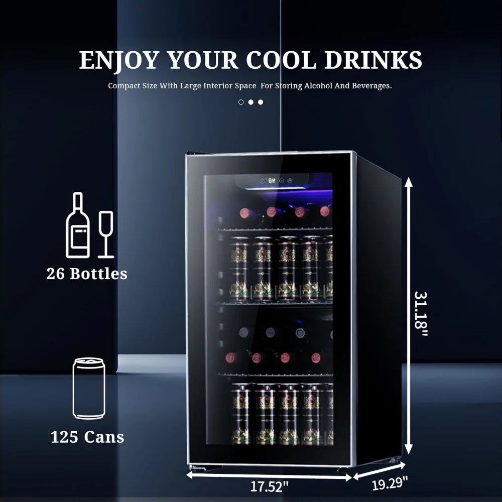 Wine Refrigerator, 26 Bottle 125 Can, - My Special Palace