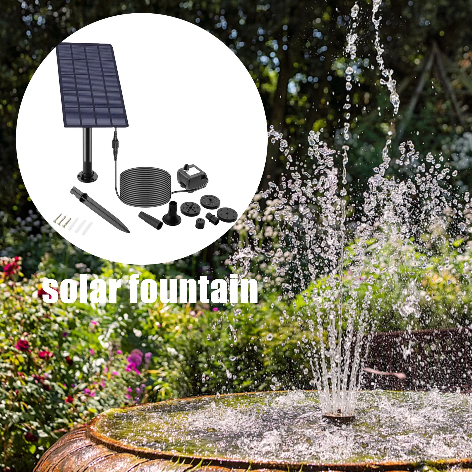 2.5W DIY Solar Powered Fountain Water Pump Kit Bird Bath - My Special Palace