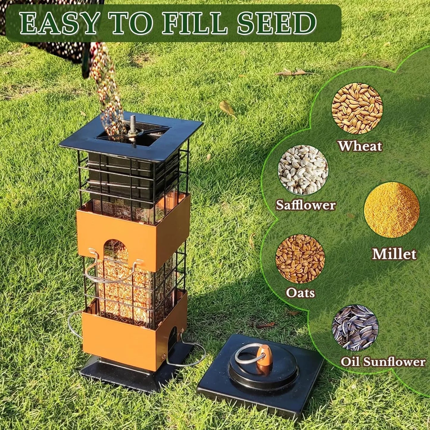 Bird Feeder for Outside, Squirrel Proof