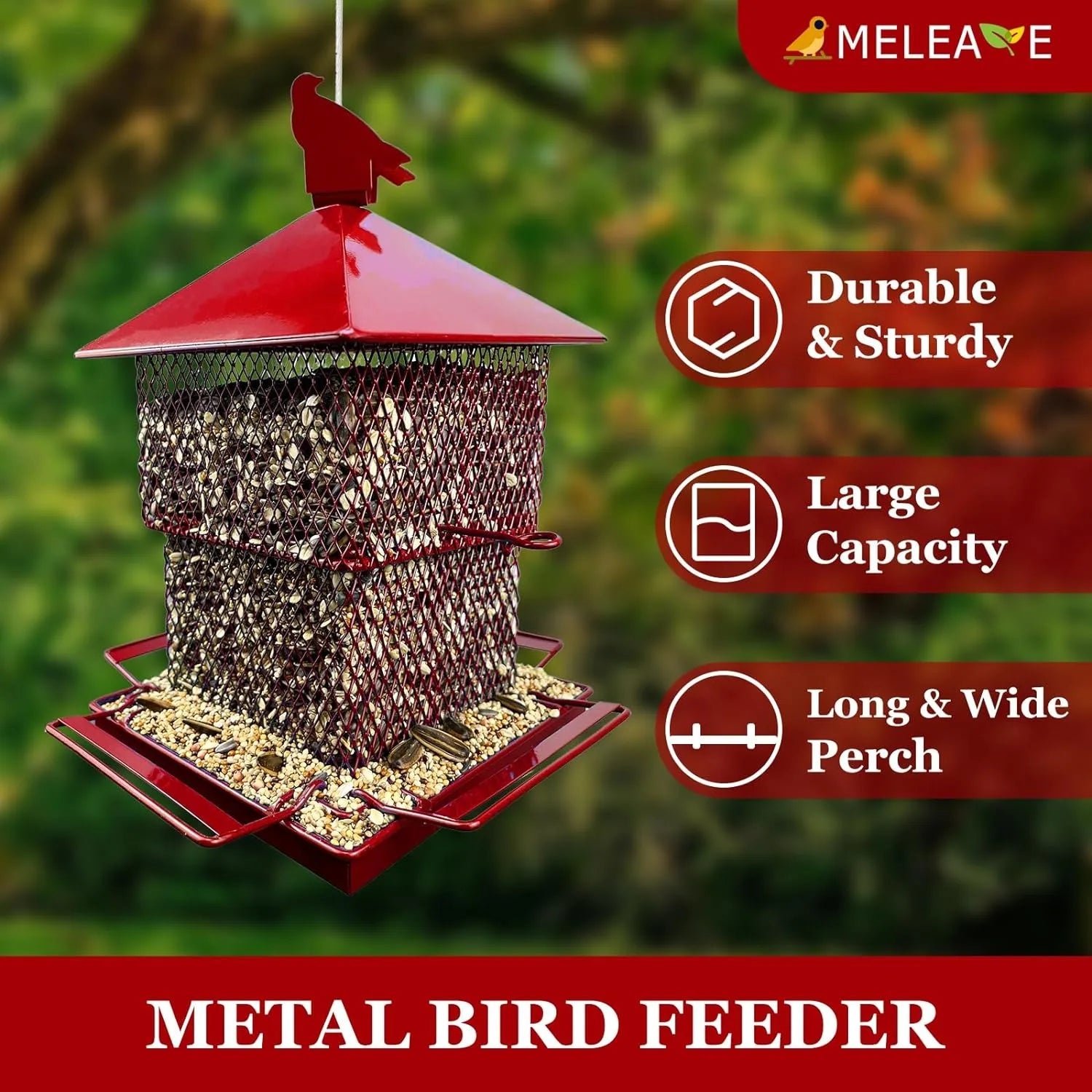 Bird Feeders for Outdoors, 6.5 lbs Large Capacity Metal Mesh Wild Bird Feeder for Cardinal Finch Chickadee and Wild Birds - My Special Palace