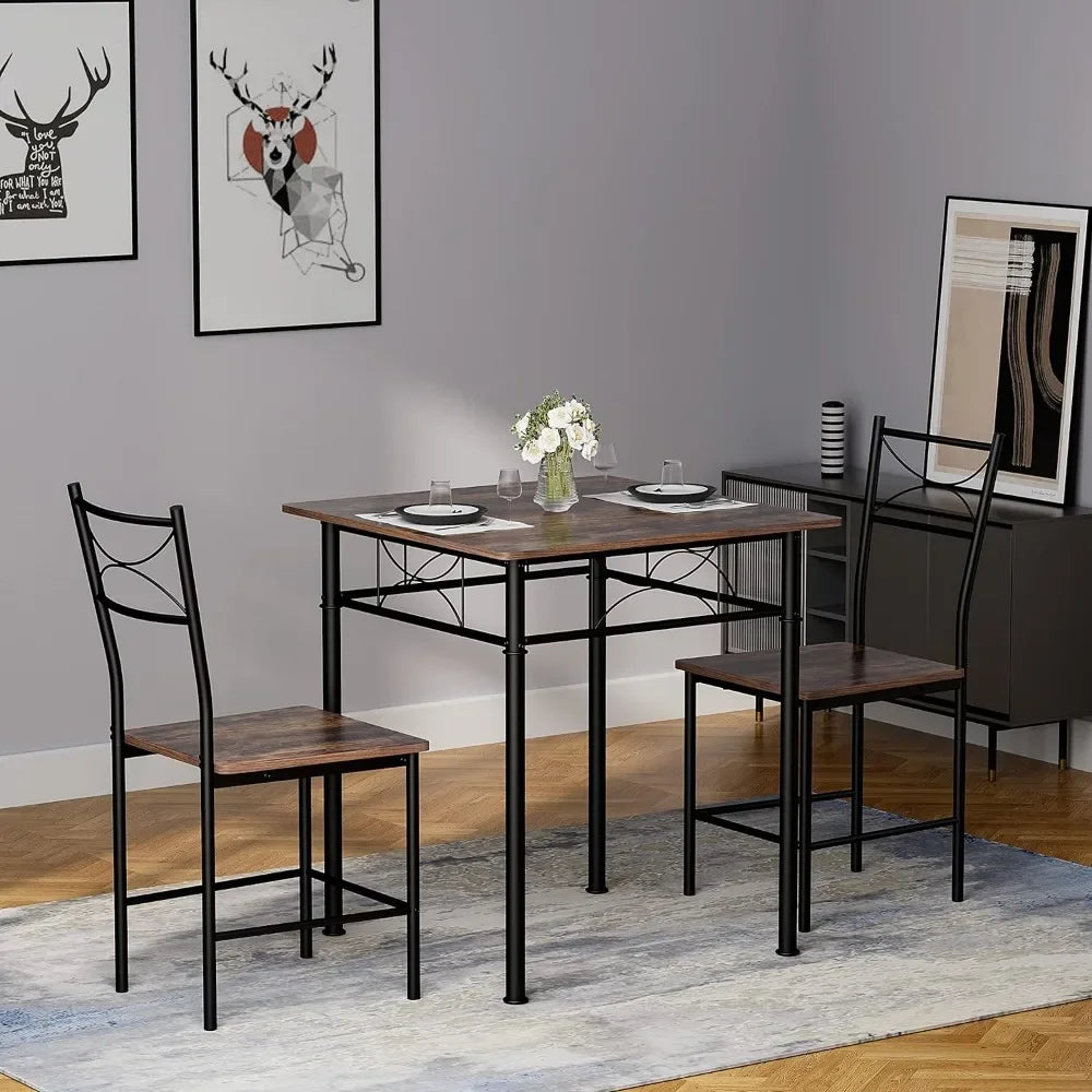 3-Piece Kitchen Dining Room Table Set for Small Spaces I - My Special Palace