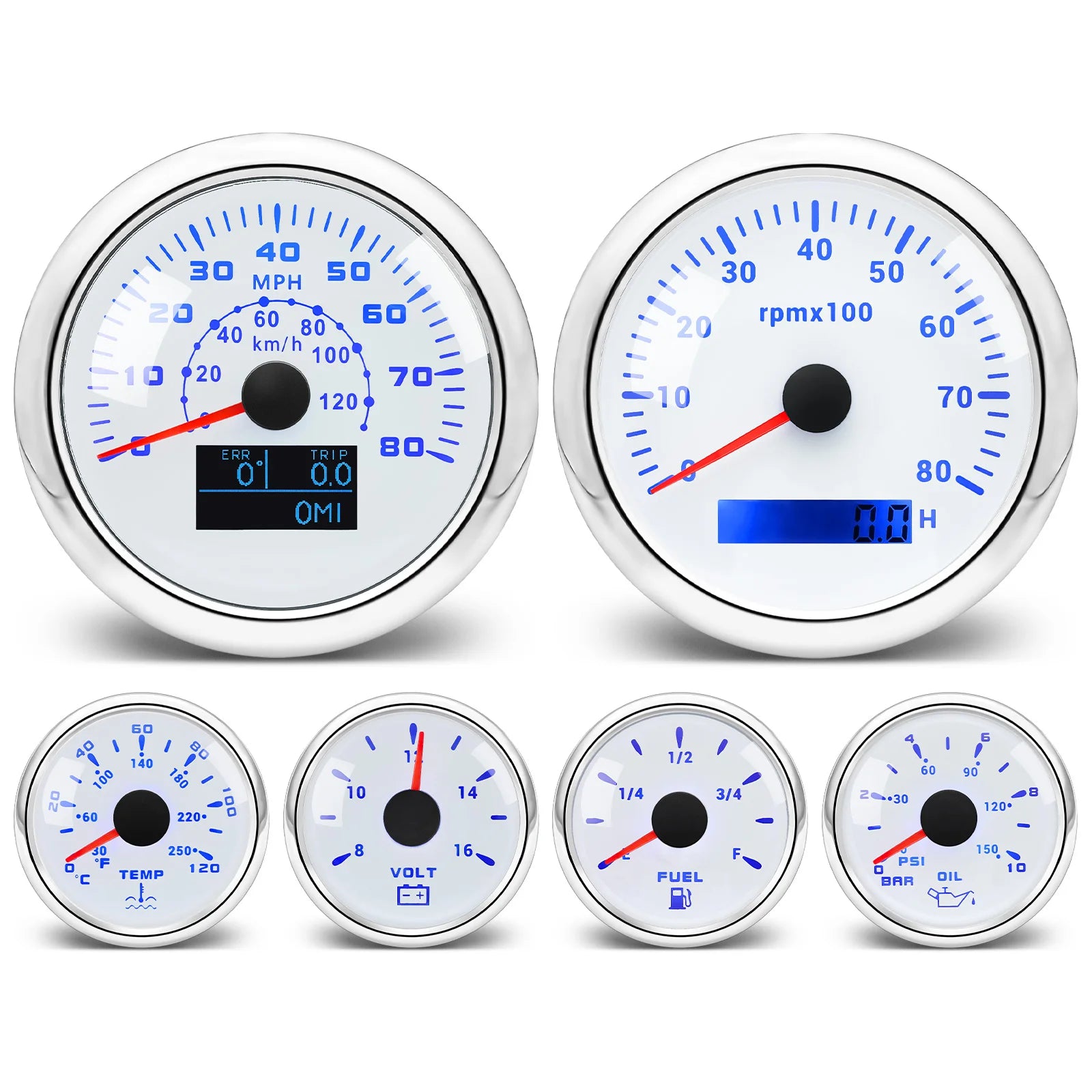 6 Gauge Kit with Sensor  GPS Speedometer - My Special Palace