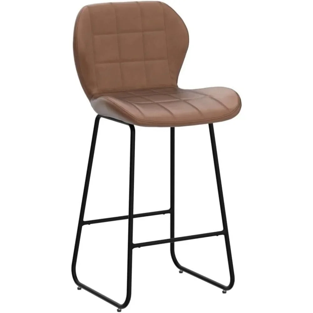 Bar Stools Set of 4 Modern PU Leather Bar Height Stool - My Special Palace