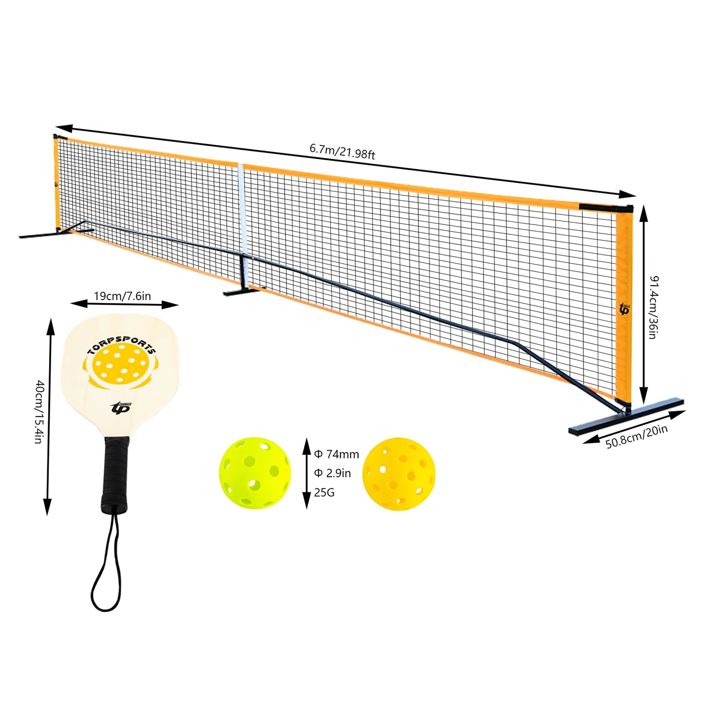 Portable Pickleball Net Set with 4 Pickleball Paddles, - My Special Palace