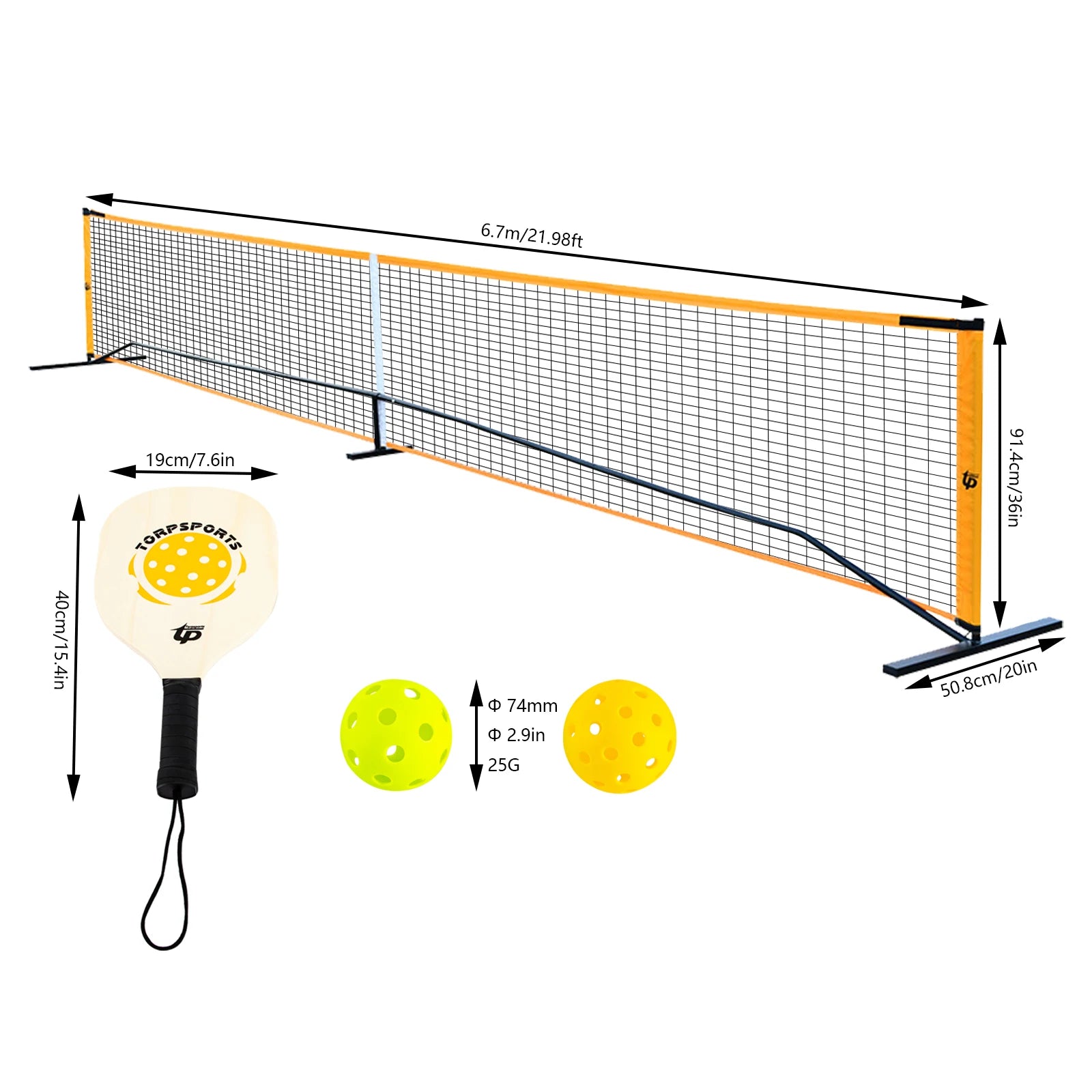 Portable Pickleball Net Set with 4 Pickleball Paddles, - My Special Palace