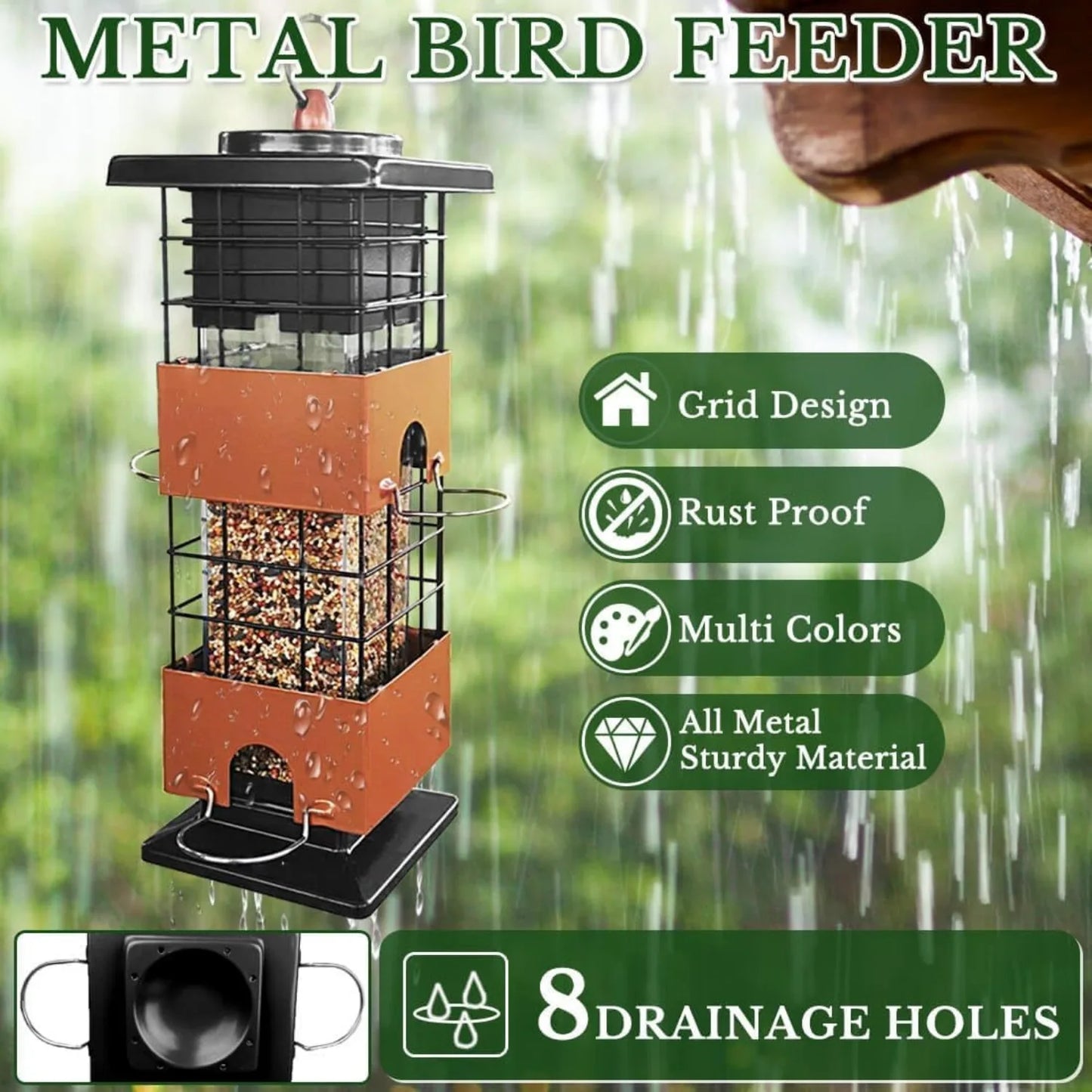 Bird Feeder for Outside, Squirrel Proof