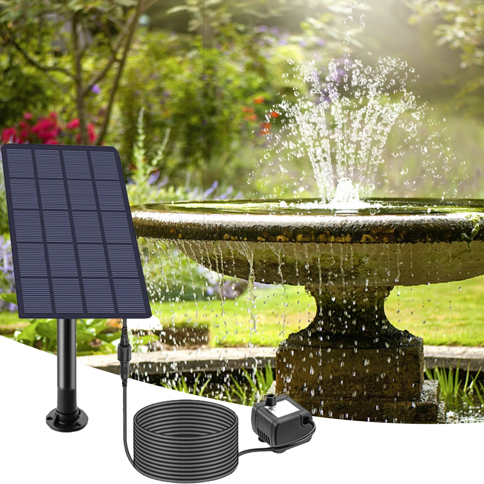 2.5W DIY Solar Powered Fountain Water Pump Kit Bird Bath - My Special Palace